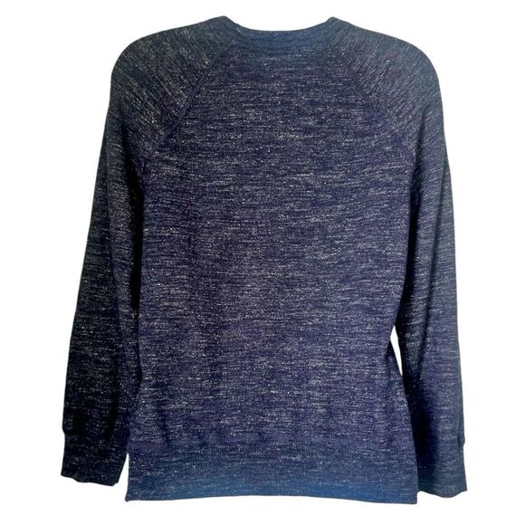 Vince Women’s Wool Linen Blend Navy Blue Crewneck Cozy Sweater size Small - Picture 3 of 11